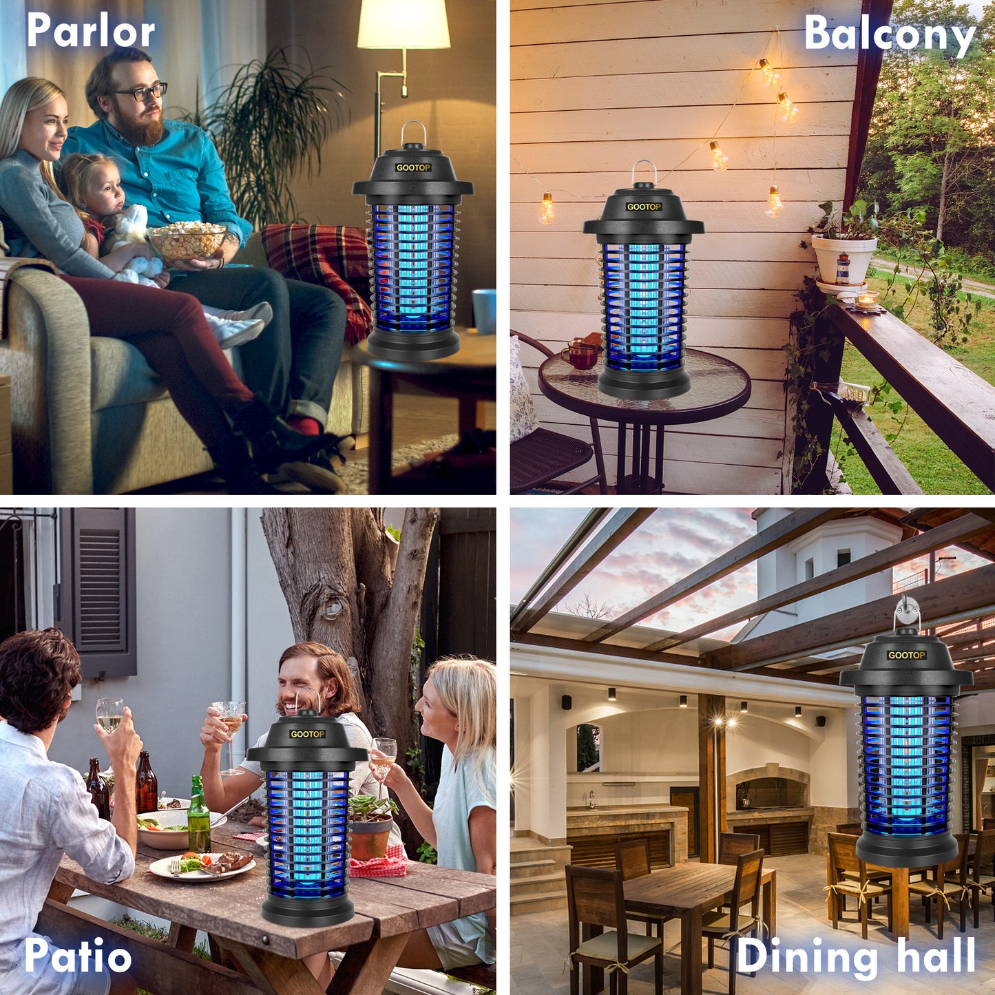 GOOTOP Bug Zapper Outdoor Electric, Fly Zapper Mosquito Zapper Electronic Insect Killer