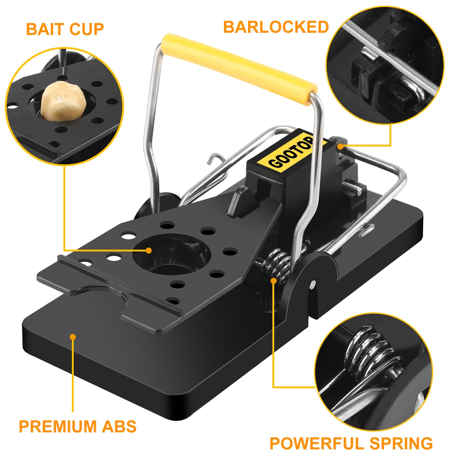GOOTOP Mouse Traps, Mice Traps for House - Pack of 8